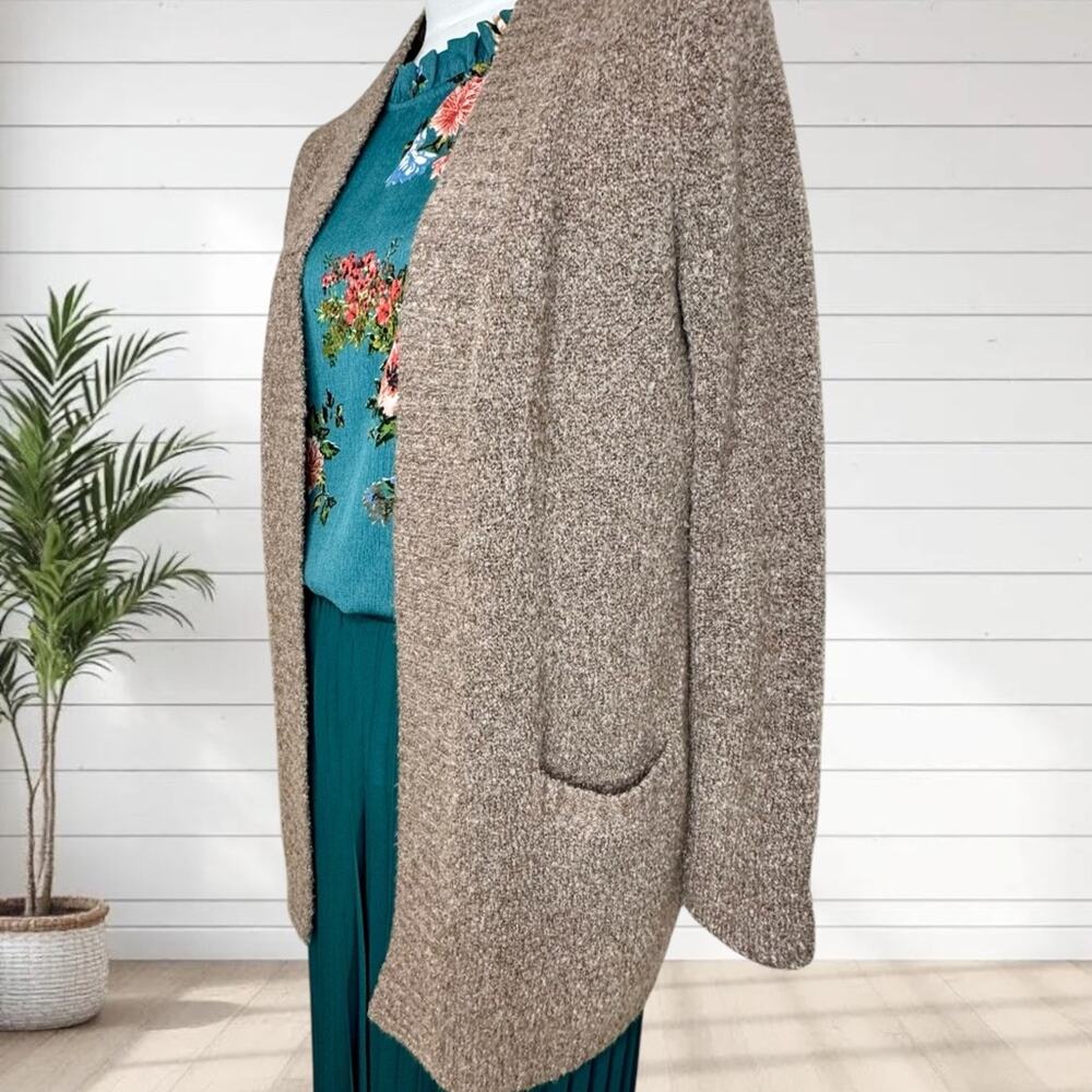 LL Bean Wool Blend Cardigan Sweater Long Sleeve Open Front Pockets XS Petite